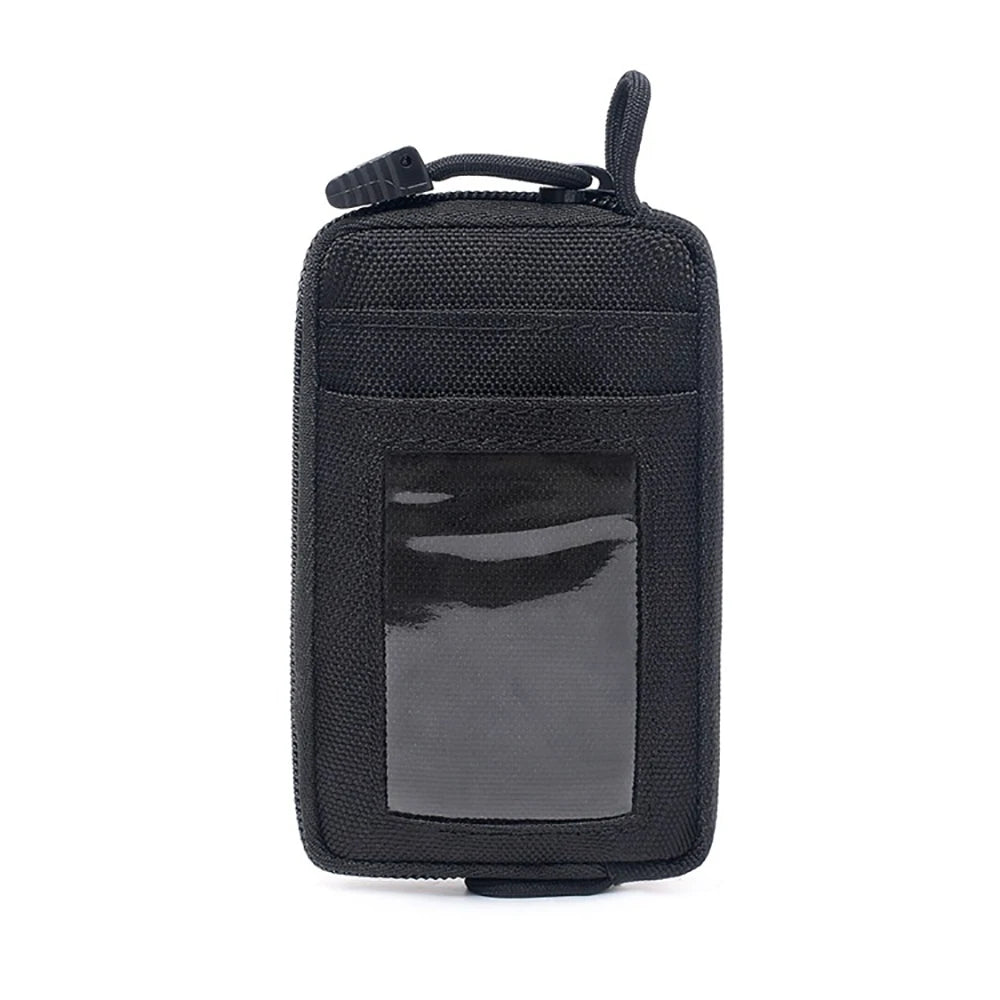 Mini EDC Tool Pouch Keychain Zipper Holder Earphone Key Wallet Coin Purses Utility Outdoor Hiking Hunting Accessories Waist Bag