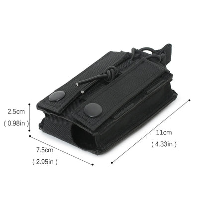 M4 M16 AR15 5.56mm Magazine Bag MOLLE Single Magazine Leather Case EDC Fanny Pack, Laser Cut Open