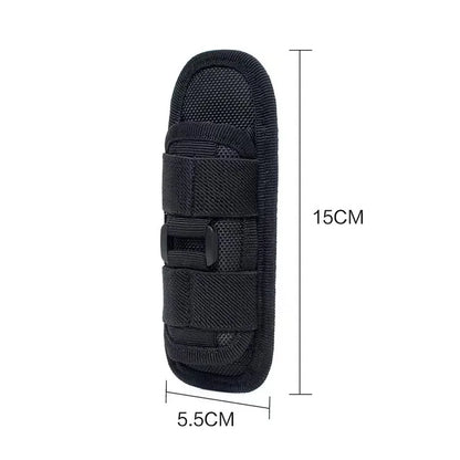 360 Degree Tactical Flashlight Holster Belt Torch Bag Durable Hunting Lighting Accessory Survival Kits Holster Rotary Torch Case