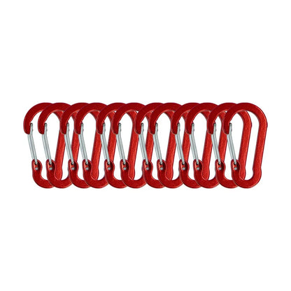 12PCS Carabiner Clip Set Tourist Small Hooks Outdoor Fishing Camping Cycling Hiking Multi Tool Keychain Buckle Karabiners