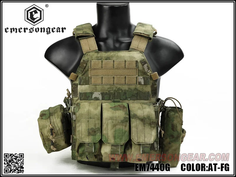 Emersongear For LBT 6094 Style Plate Carrier W/3 Pouches Tactical Vest Protective Gear Body Guard Armor Airsoft Hunting