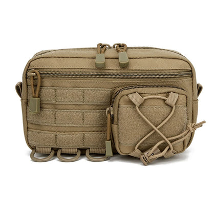 MOLLE Horizontal Tactical Admin Pouch Front Drawstring Pocket EMT Utility EDC Organizer Bag Outdoor Waist Carry Pouch