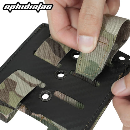 OPHIDIANTAC  Mag Pouch 9mm Double Mag Carrier Carbon Fiber MOLLE Pouch