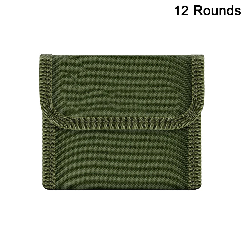 12/14 Rounds Tactical Rifle Ammo Pouch Buttstock Shell Holder Cartridge Carrier Utility Bullet Bandolier Carrier for .223/.30Cal
