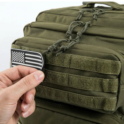 45L Tactical Travel Backpack Molle Storage Bag Large Capacity Multi Pocket Wear Resistant Camping Hiking Trekking Rucksack Durable Outdoor Mountain Climbing Daypack For Men Women Travellers Bushcraft Wilderness Trip Daily Commute Luggage Bag