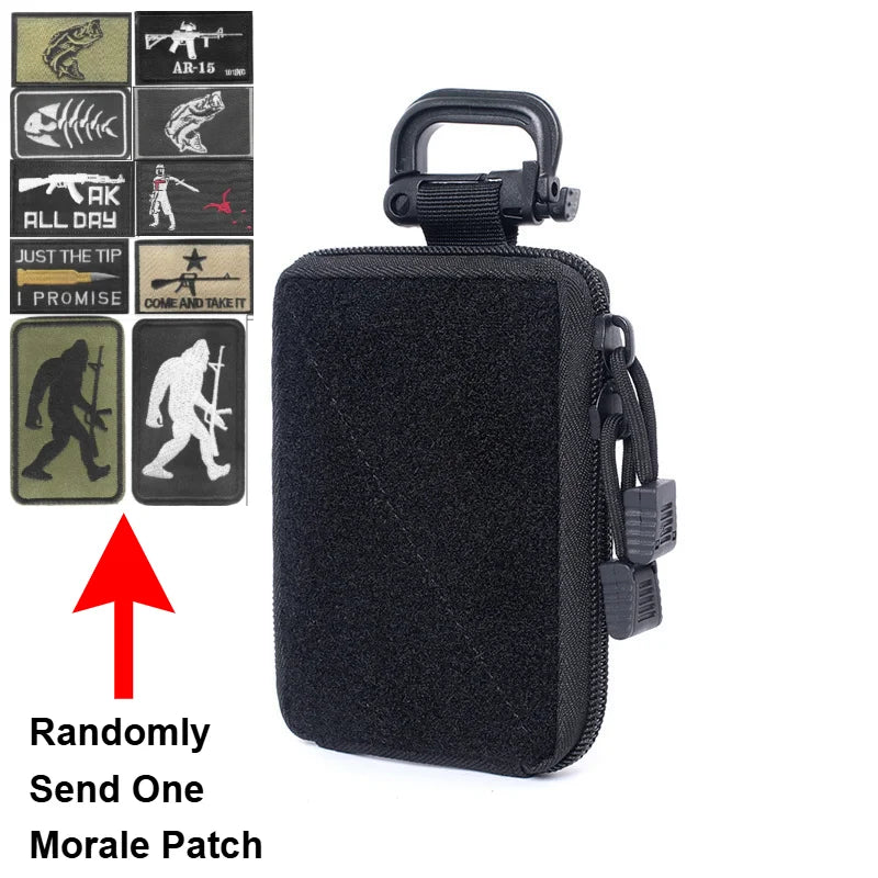 Mini Tactical Molle Utility Pouch Multi-Functional EDC Accessory Bag with Hook-and-Loop for Hunting and Camping