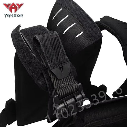 YAKEDA Tactical Vest 6094 Fast detachable light laser cut outdoor hunting black gear carry vest of high quality