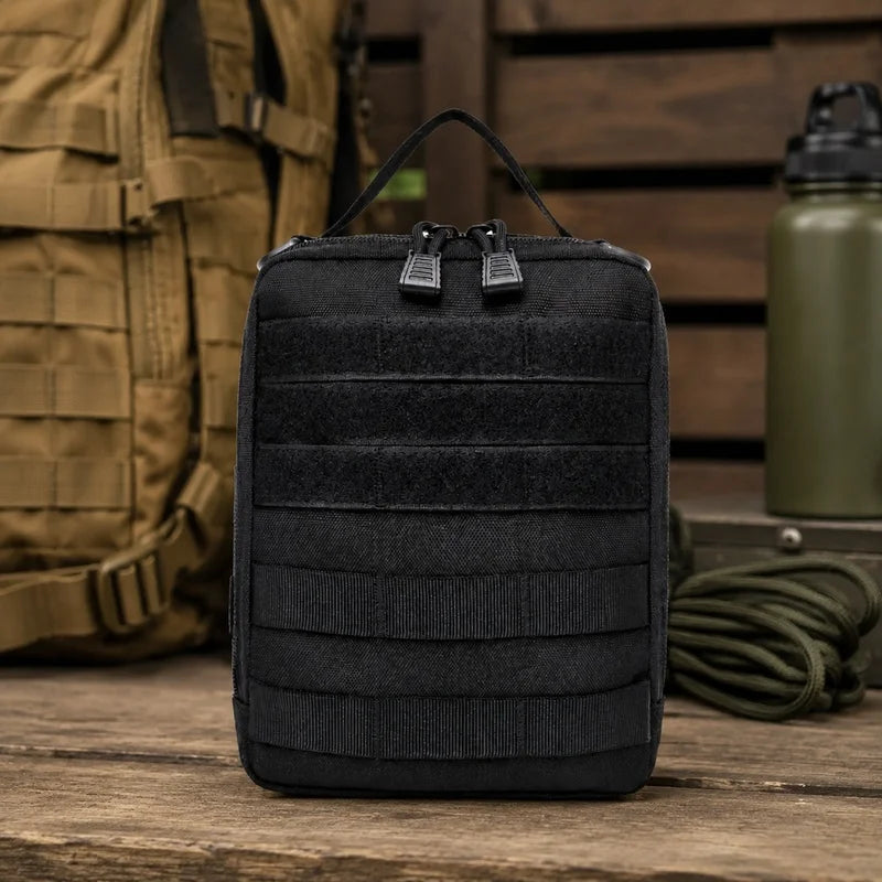 Compact Tactical Medical Storage Bag for Outdoor Survival, Camping, Hunting with Durable Molle Webbing System