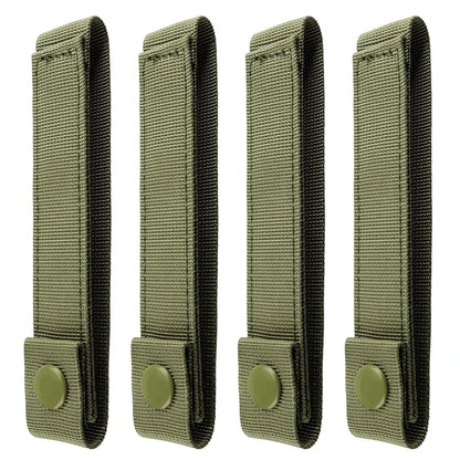 4pcs Outdoor Molle Strap 6 inch Tactical Molle Strap Molle Webbing Straps Attachment Snap Strap Nylon Thumb Snap Straps