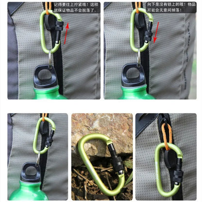 5pcs Carabiner With Lock Set Aluminium Alloy Tourist Hooks Fishing Carbin Buckle Caribiner Clip Key Holder Keychain Camping Tool