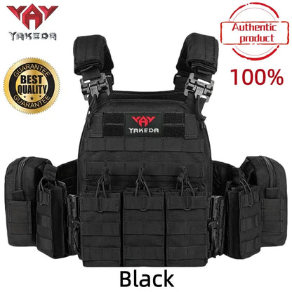 YAKEDA Tactical Vest 6094 Fast Detachable Light Laser Cut Outdoor Hunting Black Gear Carry Vest of High Quality