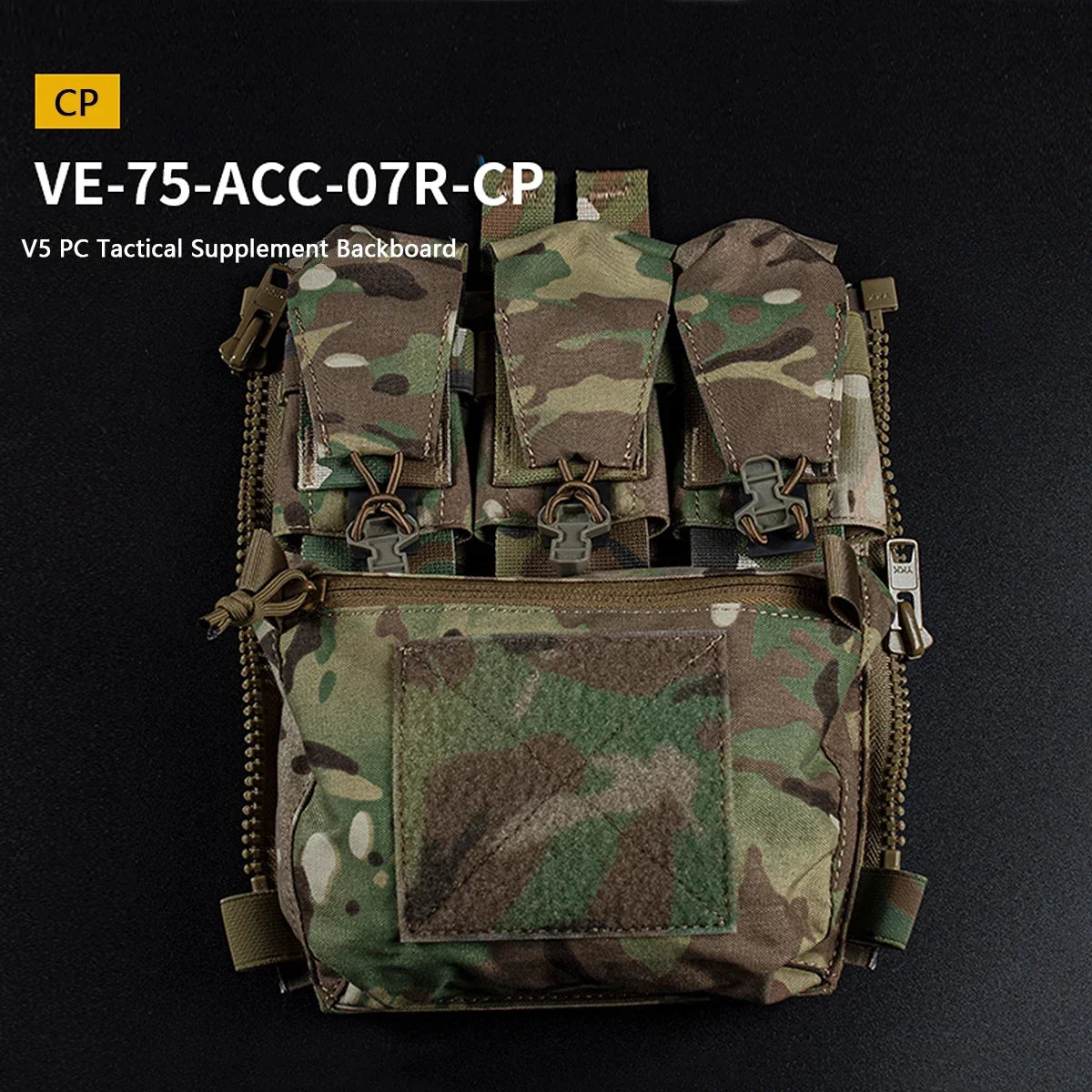 Assault Adapt Banger Back Panel Zip On Rear Pack Tactical Vest GP Pouch FCPC V5 Plate Carrier Accessories Bag  Multitools Pocket