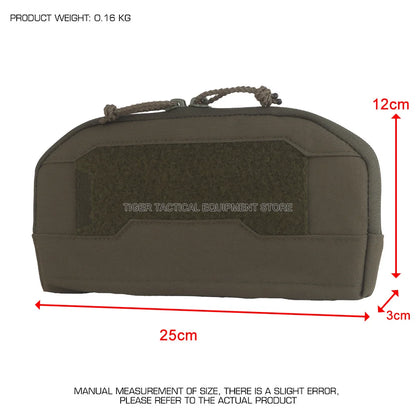Wide Tactical Admin Pouch For Triple Magazine Pocket Storage Compact Bag Plate Carrier Hunting Airsoft Molle Front Placard Pouch