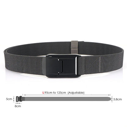 2026 New Stretch Belt For Men and Women Hard Quick Release Buckle Strong Real Nylon Unisex Elastic Belt Overalls Work Belt