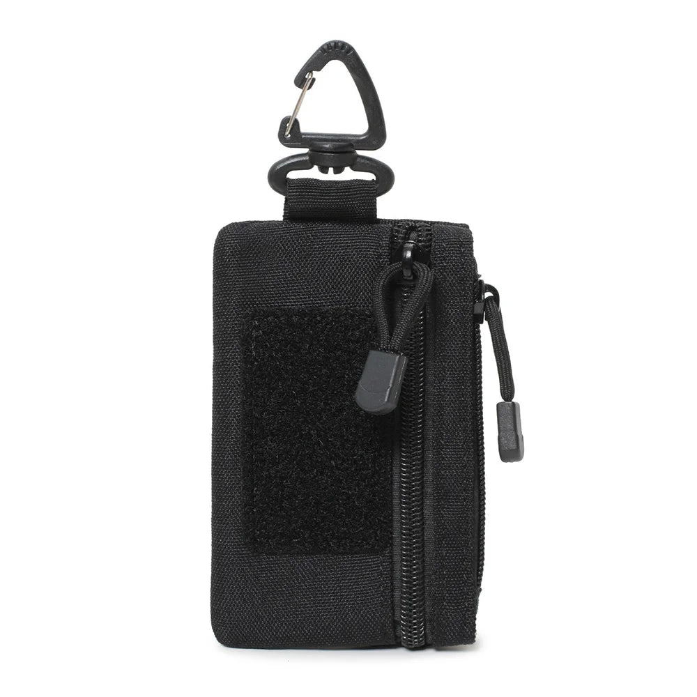 Outdoor Sports Men Tactical EDC Wallet Portable Coin Pouch Key Bag Waist Bag Durable Card Bag Zipper Wallet Accessory Bag