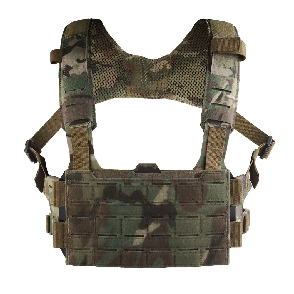 Tactical Modular Chest Rig Camo Style Scalable Design HX Harness Molle Front Panel for Outdoor Hunting Airsoft Training Gear
