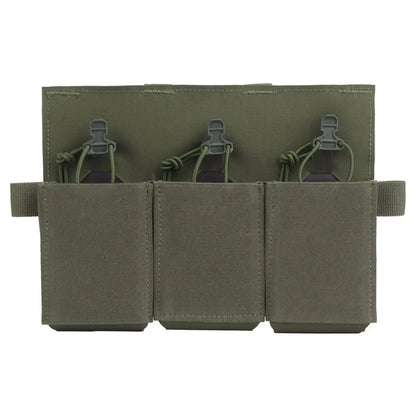 Multipurpose Triple Rifle Mag Pouch 5.56 7.62 For M4 AR15 CRYE Plate Carrier Front Panel Vest Outdoor Field Airsoft Hunting