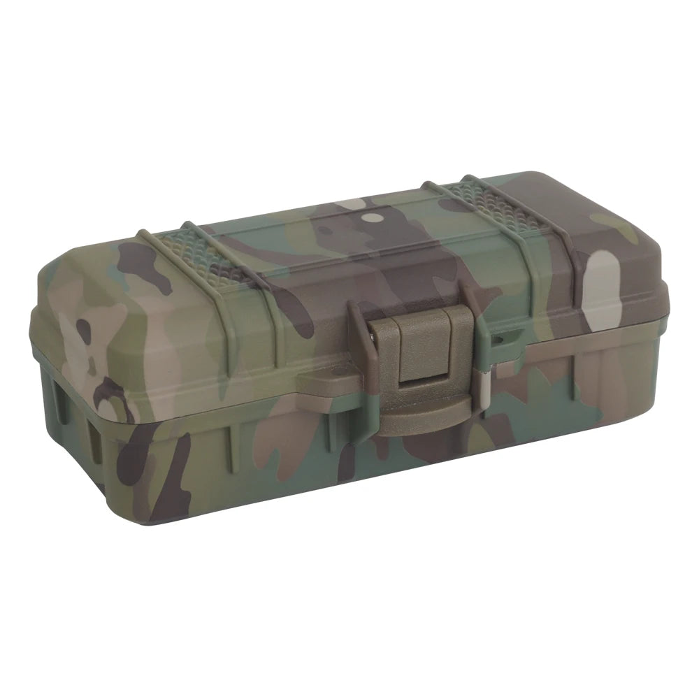 Tactical Camo Storage Box Valuable Item Hard Safety Case Multi Functional Tool Protection Boxs With Pre-cut Sponge Can Lockable