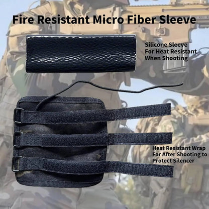 Tactical Sound Damper Suppressor Cover Fireproof Resistant Silicone Heat-Insulating Airsoft Protective Cover for 5/6/7/7.5/9Inch