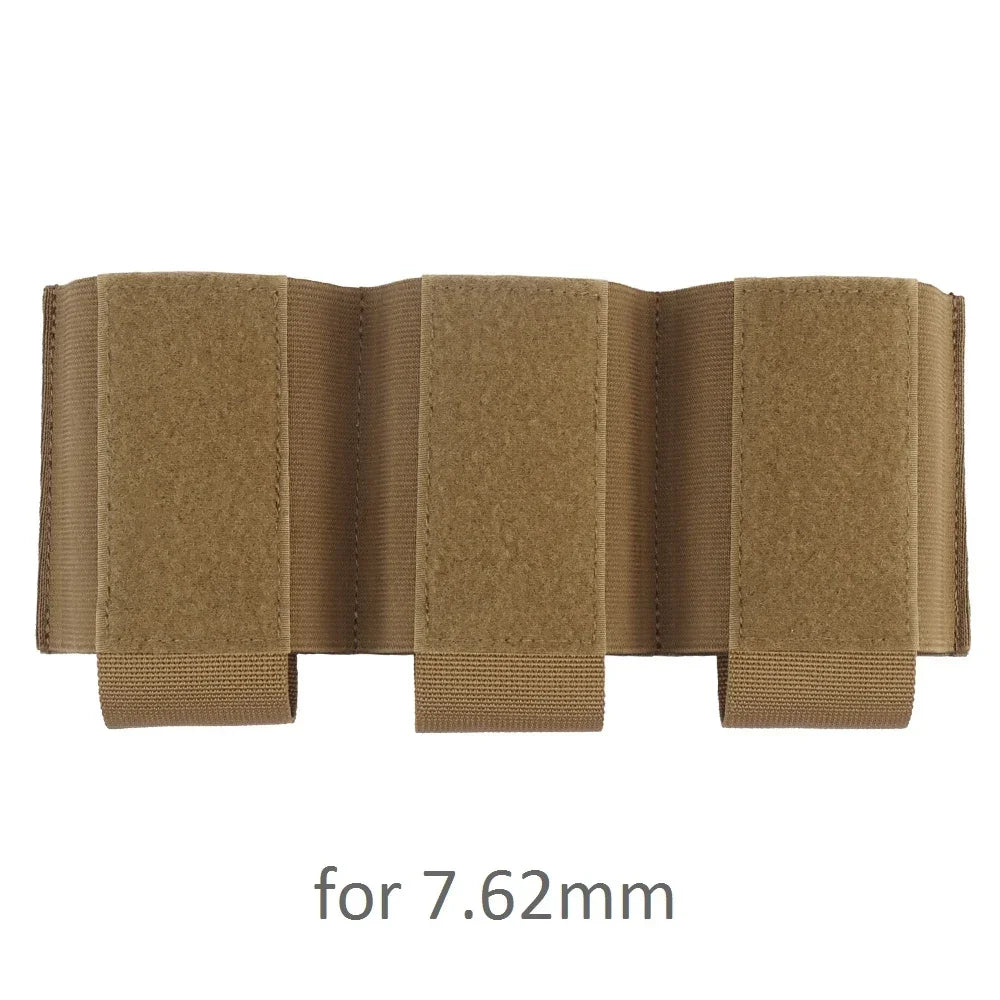 Camo 5.56/7.62 Triple Mag Pouch Elastic Hook and Loop Tactical Triple Magazine Pouch