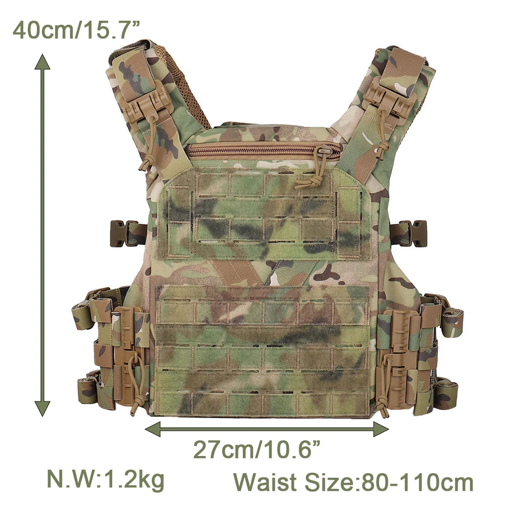 Tactical Vest Plate Carrier 3.0 Mesh Comfortable Quick Release on/off Hunting Cummerbund Fast Adjust Multi-size Airsoft Gear