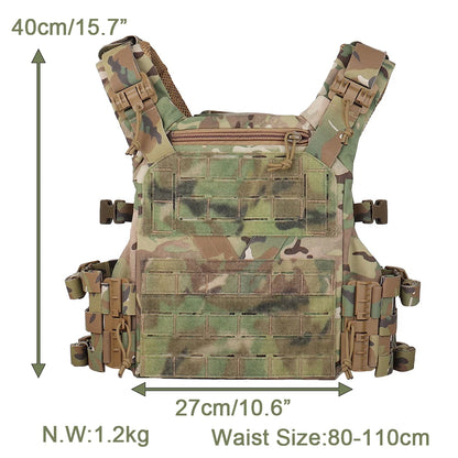 Tactical Vest Plate Carrier 3.0 Mesh Comfortable Quick Release on/off Hunting Cummerbund Fast Adjust Multi-size Airsoft Gear