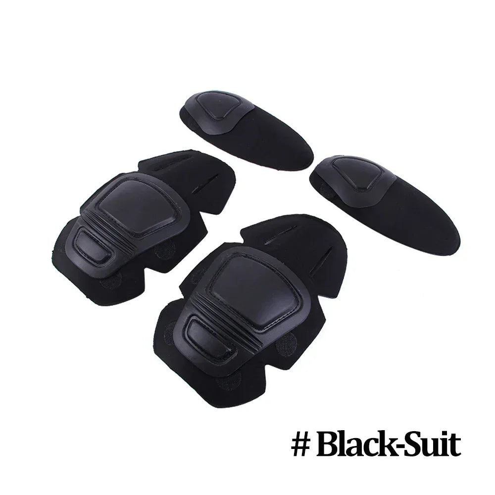 Tactical Knee Elbow Pads Set Outdoor Camouflage Combat Gear Hunting Suit Protection Quick-insert Soft Cushion Military Guard