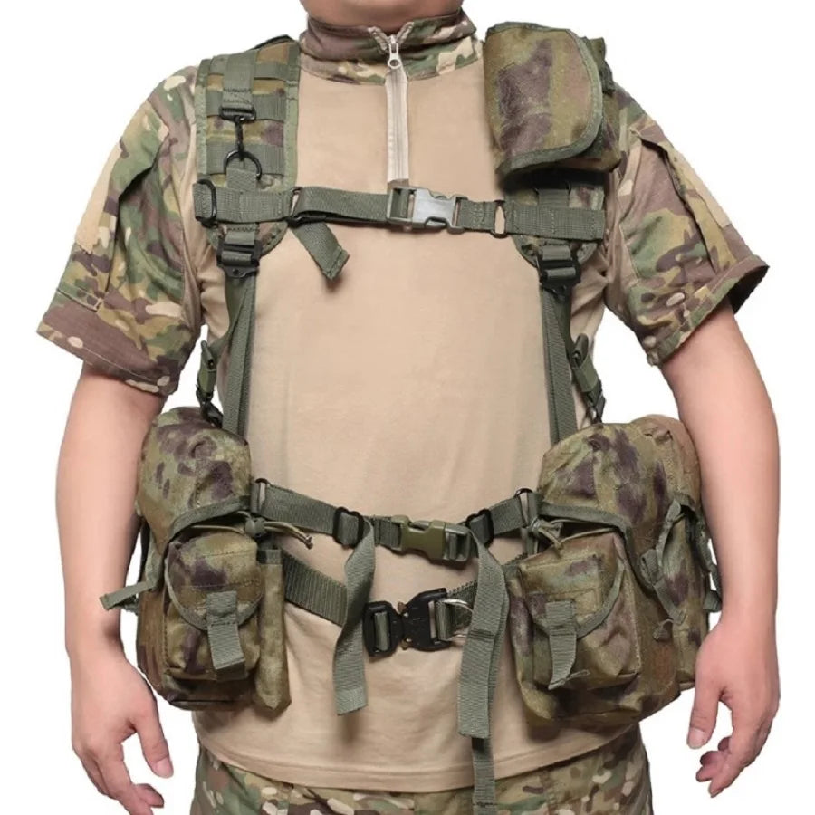 700D Nylon Russian Smersh Tactical Vest & Chest Rig Set Army Camo Combat Gear for Airsoft  Hunting Military Style