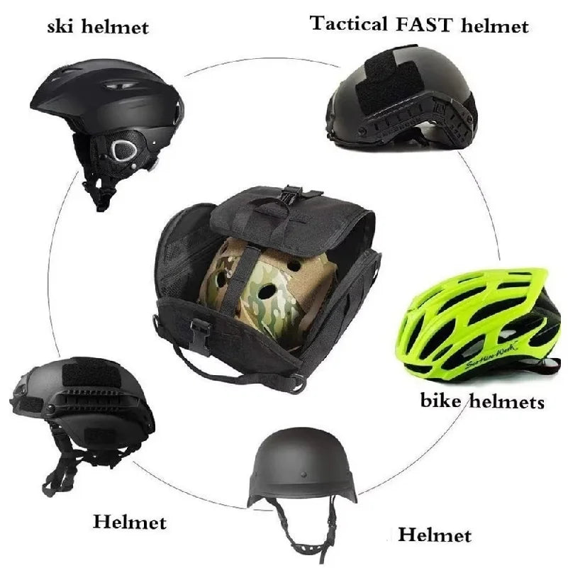 Tactical Fast Helmet Pack Helmet Storage Bag Outdoor Hiking Sports Motorcycle Cycling Carrying Pouch for Hunting Accessories