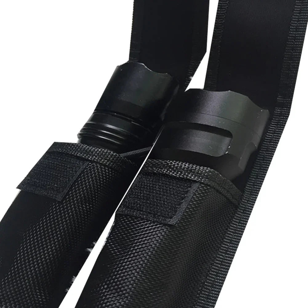 Tactical Molle Flashlight Molle Pouch Nylon Torch Holder Waist Bag Outdoor Camping Hunting Accessories Folding Knife Pack