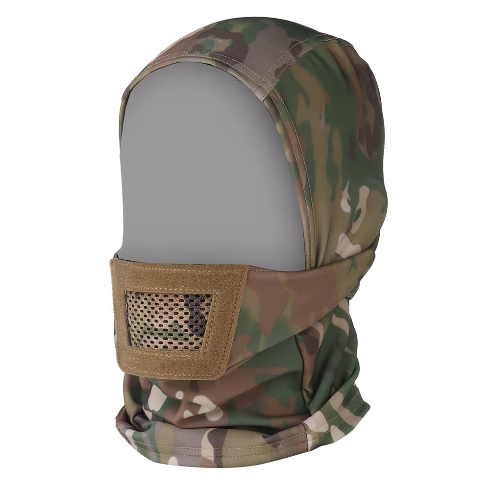 Airsoft Paintball Protective Headgear Tactical Mesh Breathable Mouth Protection Motorcycle Rider Headgear Hunting Protective
