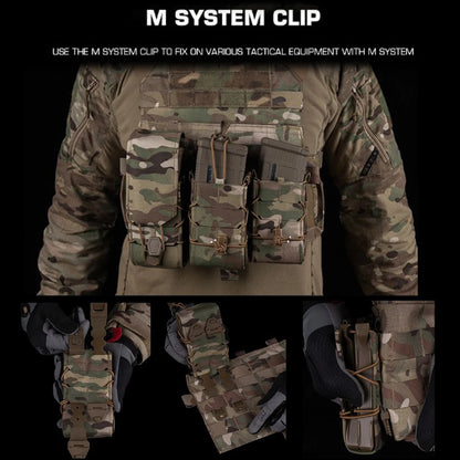 Hunting 5.56 7.62 Magazine Pouch Universal M4 AK AR15 Combination Double Mag Pouch for Airsoft Tactical Vest  Molle Waist Belt