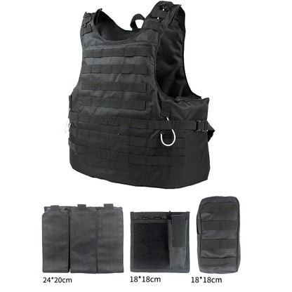 YAKEDA Molle Airsoft Vest Tactical Vest Plate Carrier Fishing Hunting Paintball Vest Armor Vest