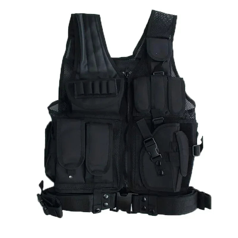 Adjustable Combat Body Armor Vests Molle Tactical Vest Security  Security Hunting Army Outdoor CS Game Airsoft Training Jacket