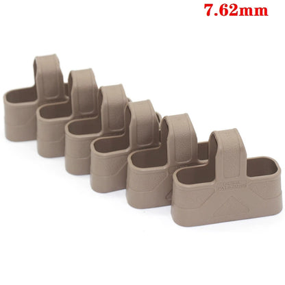 6PCS 7.62/5.56/9mm Fast Magazine Rubber Holster for M4 M16 AR15 AK GL 17 M9 Mag Pouch Sleeve Rubber Slip Cover Hunting Gear
