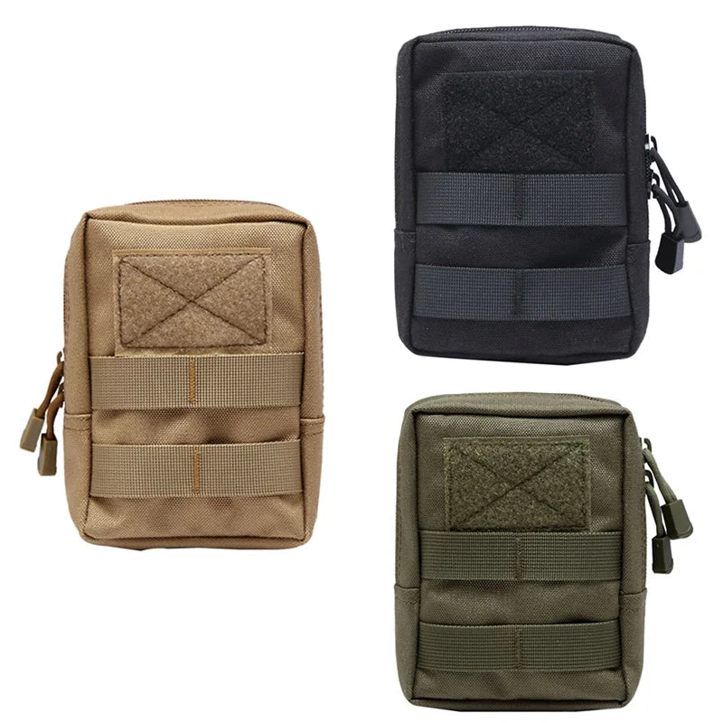600D Outdoor Waist Bag Molle Pouch Tool Zipper Waist Pack Hungitng Accessory Belt Pouch