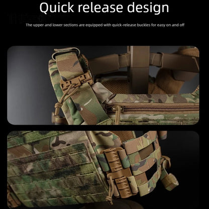 Full Size CS Tactical Load Vest, Outdoor Expansion Training Protective Vest, Quick-Release Vest, Scratch-Resistant Breathable