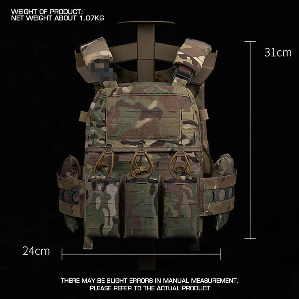Tactical Vest Ferro FCPC V5 Plate Carrier MOLLE Hunting Vest Back Panel Supplement Pouch Airsoft Shooting Body Armor