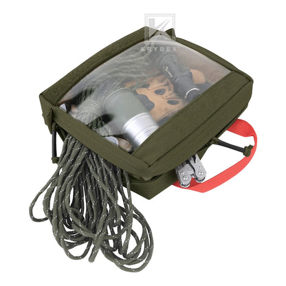KRYDEX Tactical Clear Top Insert Pouch Large/Small Bag for D3 Backpack Organizer Camping Travel Survival Medical Storage Bag