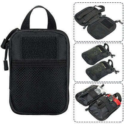 Tactical Molle EDC Pouch - Compact Utility Tool Organizer, Mini Medical Waist Pack & Phone Case Holder for Camping, Hunting
