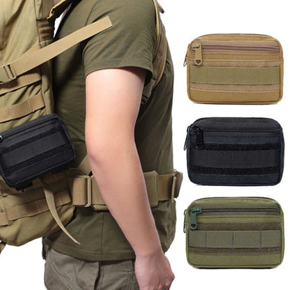 Double Layer Military EDC Pack Men Tactical Molle Waist Belt Nylon Hip Pouch Fanny Pack Camping Hunting Accessories Waist Bag