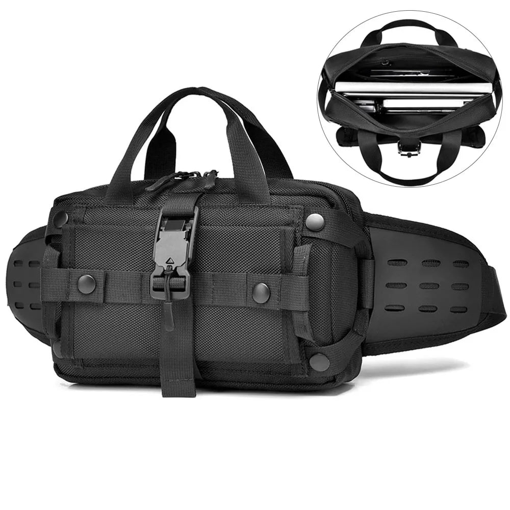 Tactical Waist Fanny Pack for Men Waterproof Crossbody Shoulder Sling Bag for Hiking Outdoor Climbing Fishing Camping