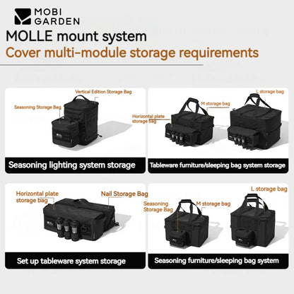 MOBI GARDEN Camping Storage Bag Large Capacity Adjustable Partition Portable Folding Five-sided Thickened Multi-function Fast