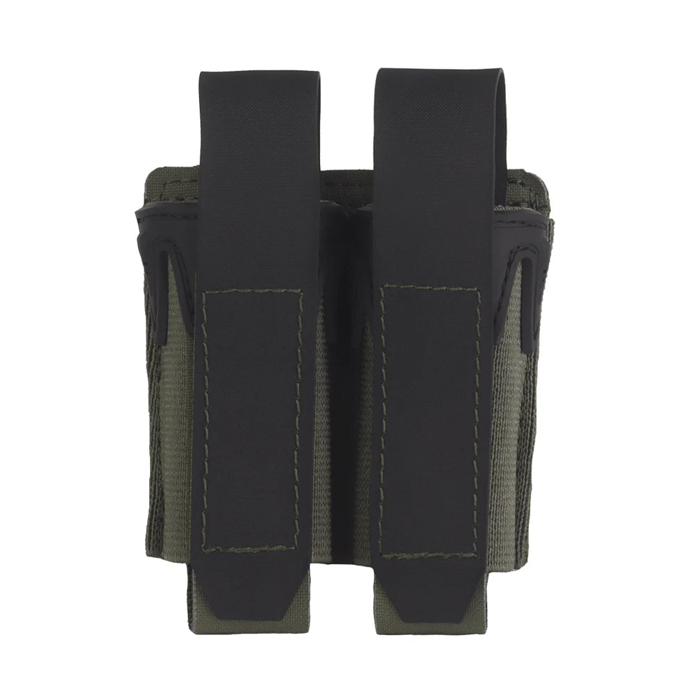 MOLLE Pistol Magazine Pouch 9mm .40 .357 .45ACP Single/Double Mag Holder Carrier for EDC Airsoft GBB Tactical Vest Belt