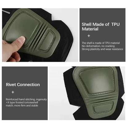 Tactical Knee Elbow Pads Set Outdoor Camouflage Combat Gear Hunting Suit Protection Quick-insert Soft Cushion Military Guard