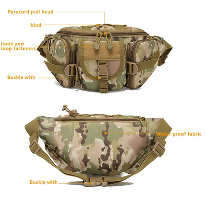 Outdoor Sports Waterproof Waist Bag Camping Multifunctional Men's Fishing Waist Bag Camouflage Backpack