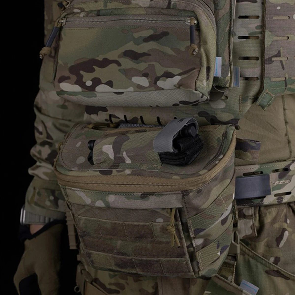 Compact abdominal PC lower bag Tactical Molle Dump Pouch / Utility Belt Bag tactical vest chest equipment tactical tilt bag