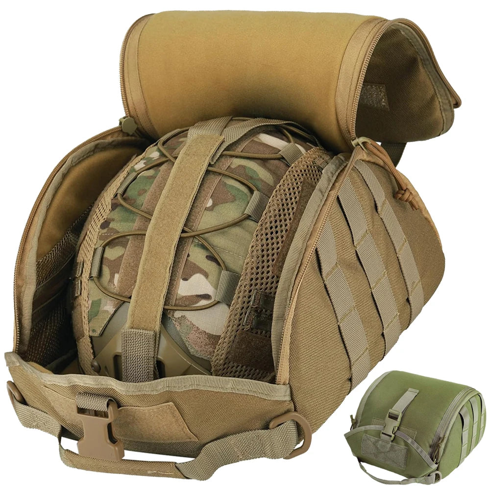 Tactical Fast Helmet Pack Helmet Storage Bag Outdoor Hiking Sports Motorcycle Cycling Carrying Pouch for Hunting Accessories