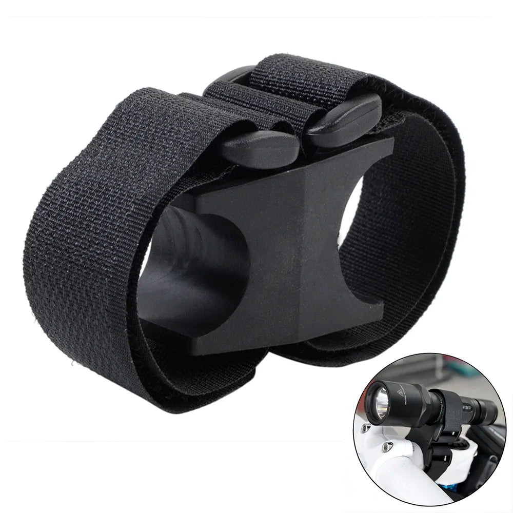 Multi-Purpose Bike Strap Flashlight LED Torch Mount Holder Bike Lock Clamp Holder Hook&Loop Band Mountain Bicycle Accessories