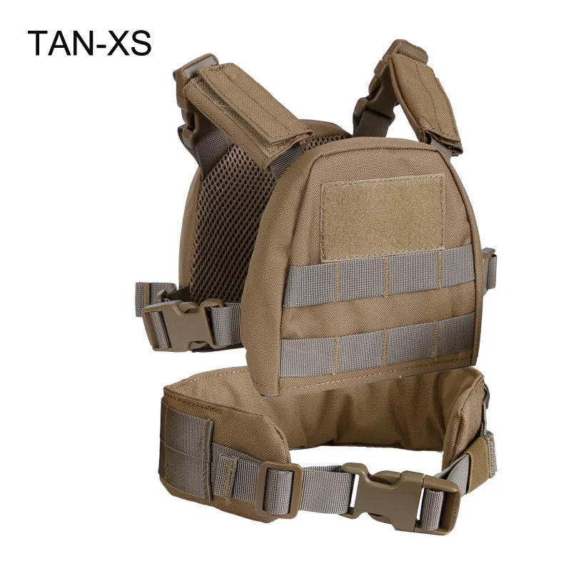 Tactical Kids Vest Military Airsoft Hunting Vest for Children Camouflage Combat Gear Vests Molle Plate Carrier